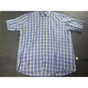 L.L.Bean Men's Traditional Fit Short Sleeve Plaid Shirt Size Large